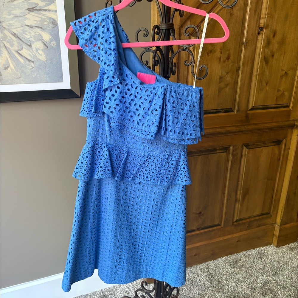 Lilly Pulitzer Vibrant Blue Eyelet Dress